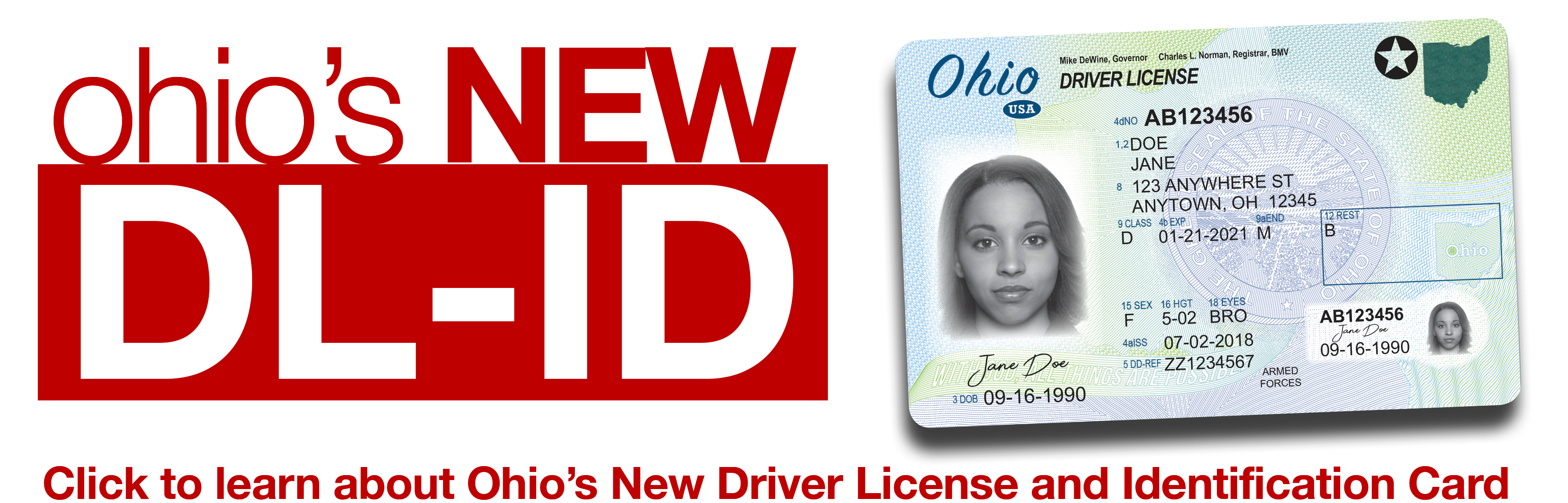 New Driver license ID card home page