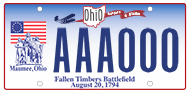 Fallen Timbers license plate image