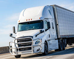 Semi Truck traveling on interstate